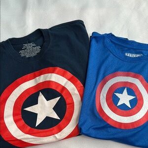2 Captain America short sleeve t shirts